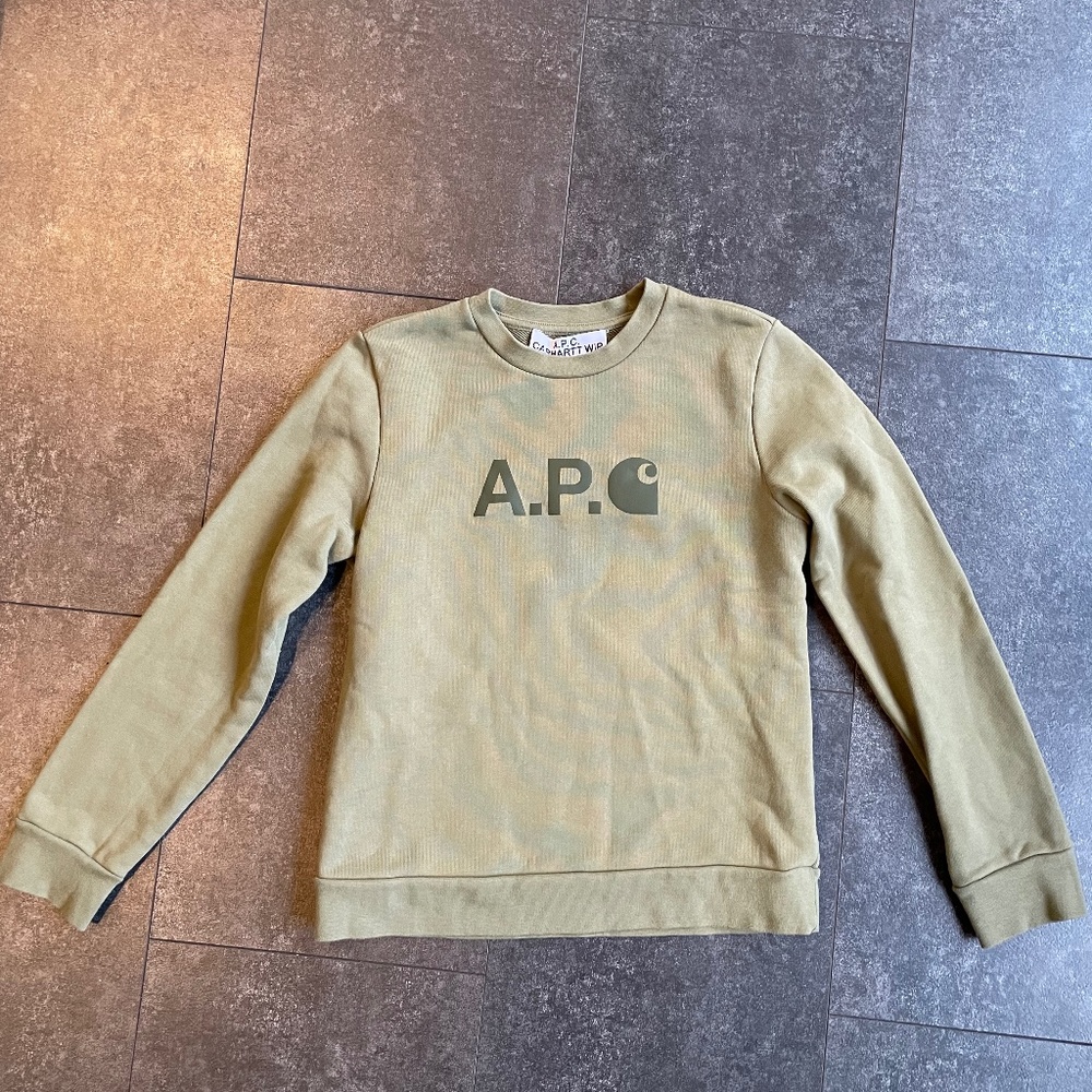 APC x Carhartt W.I.P. Ice H Olive Green Sweatshirt M